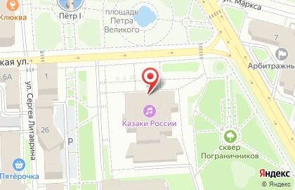 Центр на площади Петра Великого на карте