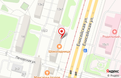 Банкомат ЮниКредит Банк на Енисейской улице на карте