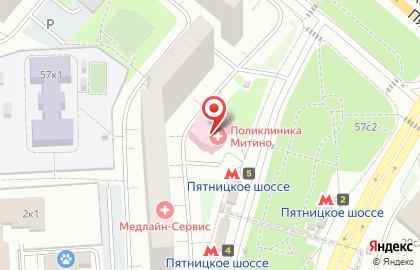 Поликлиника Митино на карте