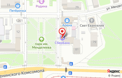 Киоск фастфудной продукции на улице Менделеева на карте