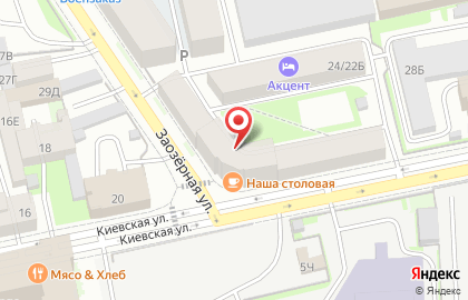Питерское на Киевской улице на карте