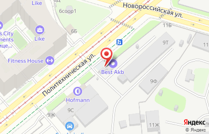 Магазин хлебобулочных изделий Кушелевский хлебозавод на карте