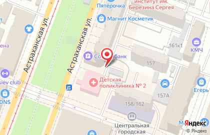 ЗАО АКБ Экспресс-Волга на Астраханской улице на карте