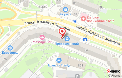Магазин хозяйственных товаров и посуды на проспекте Красного Знамени на карте