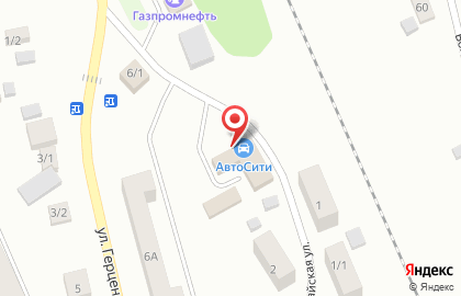 Магазин и СТО АвтоСити на улице Герцена на карте