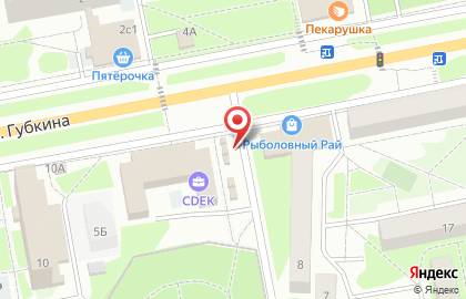 Киоск по продаже кондитерских изделий Славянка на проспекте Губкина на карте