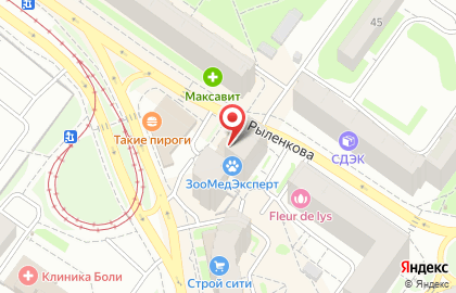 Магазин колбасных изделий Романишин на улице Рыленкова на карте