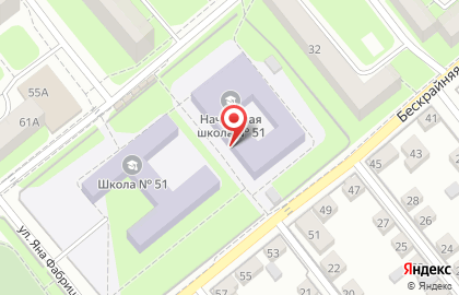 Средняя общеобразовательная школа №51 с дошкольным отделением на Московской улице на карте