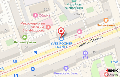 Магазин косметики YVES ROCHER на проспекте Ленина, 58 на карте