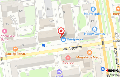 ОХОТА на улице Фрунзе на карте