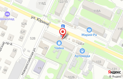 Торговый центр Чайка в Железнодорожном районе на карте