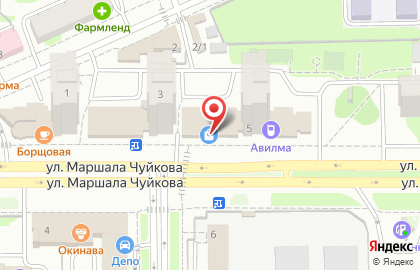 Фирменный магазин Ермолино в Ново-Савиновском районе на карте