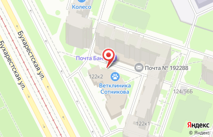 ОАО Банкомат, АКБ МОСОБЛБАНК на Бухарестской улице на карте