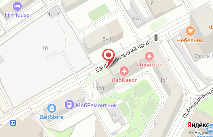 ЗАО КБ Росинтербанк в Багратионовском проезде на карте