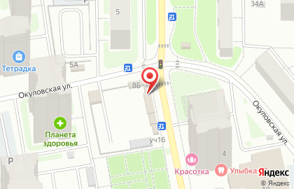Салон продаж и обслуживания Теле2 на Окуловской улице на карте