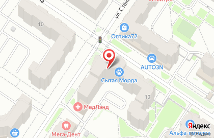 Ресторан паназиатской кухни Азия на улице Станислава Карнацевича на карте