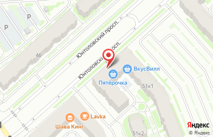 Супермаркет Пятёрочка в Санкт-Петербурге на карте