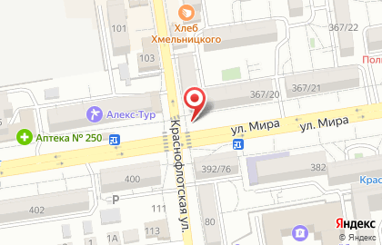 Рекламный щит 3х6м. на улице Мира на карте