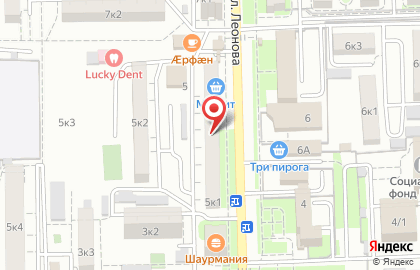 Страховая компания СберСтрахование на улице Леонова на карте