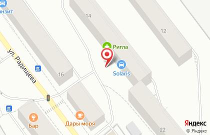 Кафе Изба на улице Радищева на карте