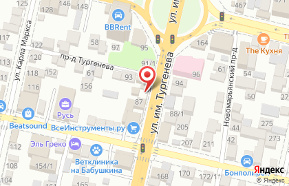 Интернет-магазин Autodoc.ru на улице им. Тургенева на карте