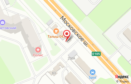 Шиномонтажная мастерская на Московском шоссе на карте
