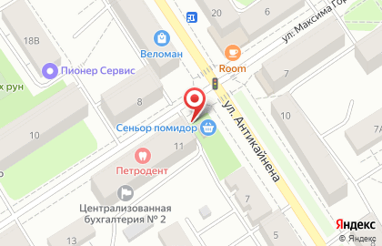 Магазин Сеньор Помидор на улице Максима Горького на карте
