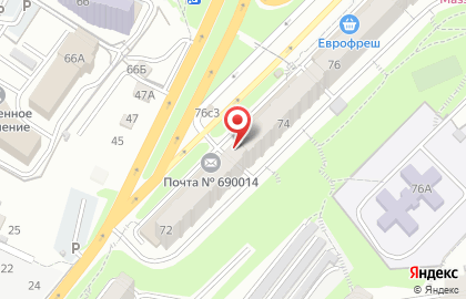 Почта России во Владивостоке на карте