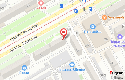 Магазин Мясной домик на проспекте Чекистов на карте