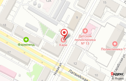 КАРИ на Латвийской улице на карте