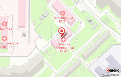 Детская городская поликлиника №35 на улице Костюшко на карте