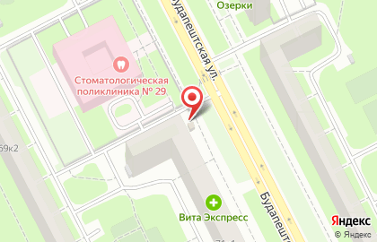 Киоск по продаже фруктов и овощей на Будапештской улице на карте