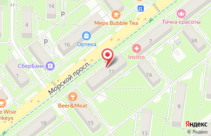 Рио на Морском проспекте на карте