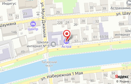 Мини-отель Астра в Астрахани на карте