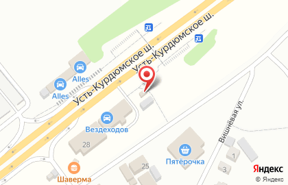 Киоск по продаже раков на Усть-Курдюмской улице на карте
