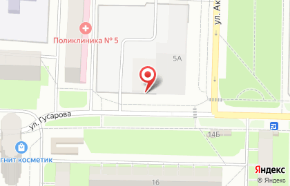 Распродажный на улице Гусарова на карте