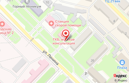 Больница Киселёвская городская больница на улице Ленина на карте