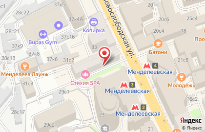 Федеральная сеть салонов красоты ЦирюльникЪ на метро Менделеевская на карте