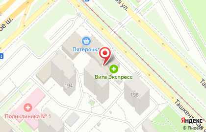 Торговая компания Солнечный ветер на Ташкентской улице на карте