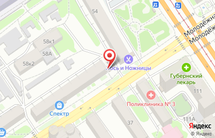 Киоск по продаже фруктов и овощей в Барнауле на карте