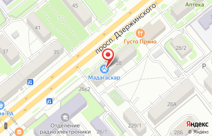 Магазин Междуреченский разлив на проспекте Дзержинского на карте