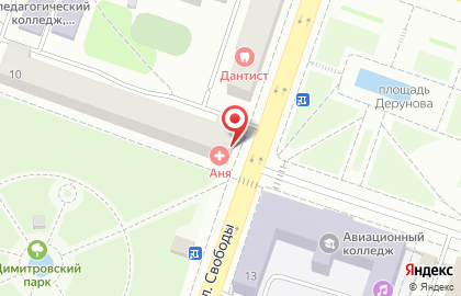 Медицинский центр Аня в Рыбинске на карте