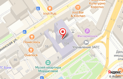 Зональная научная библиотека, ВГУ на улице Ленина на карте