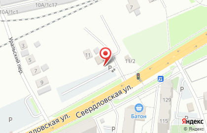 Шиномонтажная мастерская в Свердловском районе на карте