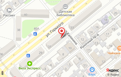 Банкомат КБ РТС-Банк на улице Горького на карте