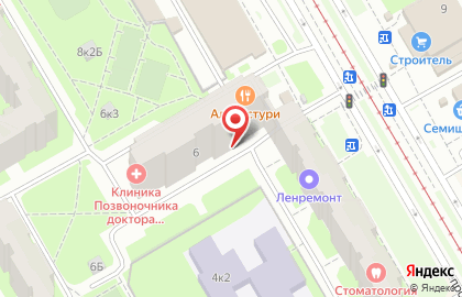Клиника Позвоночника доктора Разумовского на проспекте Авиаконструкторов на карте