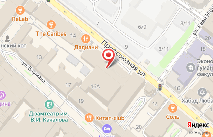 Платная парковка, Вахитовский район на Профсоюзной улице на карте