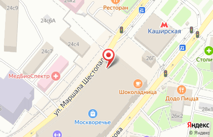 Кафе быстрого питания Wok & Рис в Москворечье-Сабурово на карте