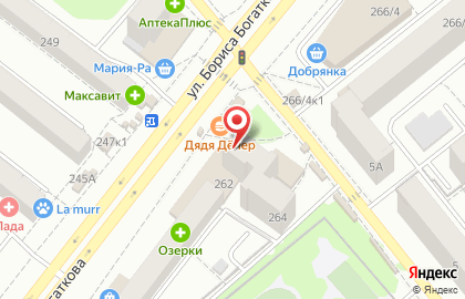 Общежитие НГАУ на улице Бориса Богаткова на карте