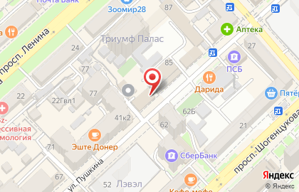 Центр туризма на улице Пушкина на карте